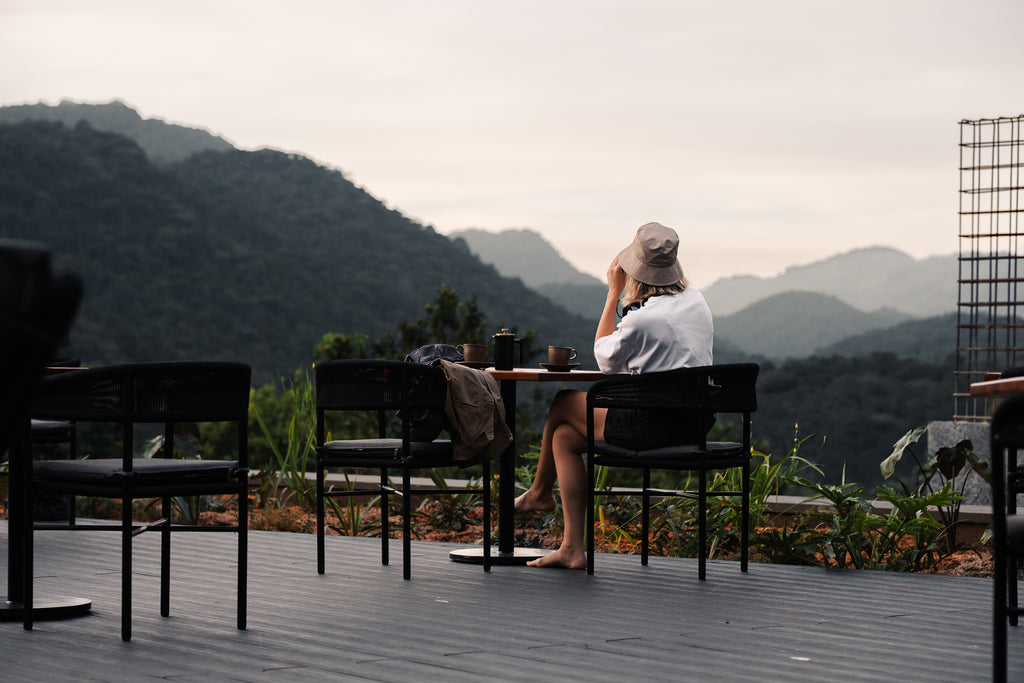 Guest Bird watching at the Silverback Viewing Deck