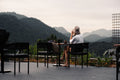 Guest Bird watching at the Silverback Viewing Deck