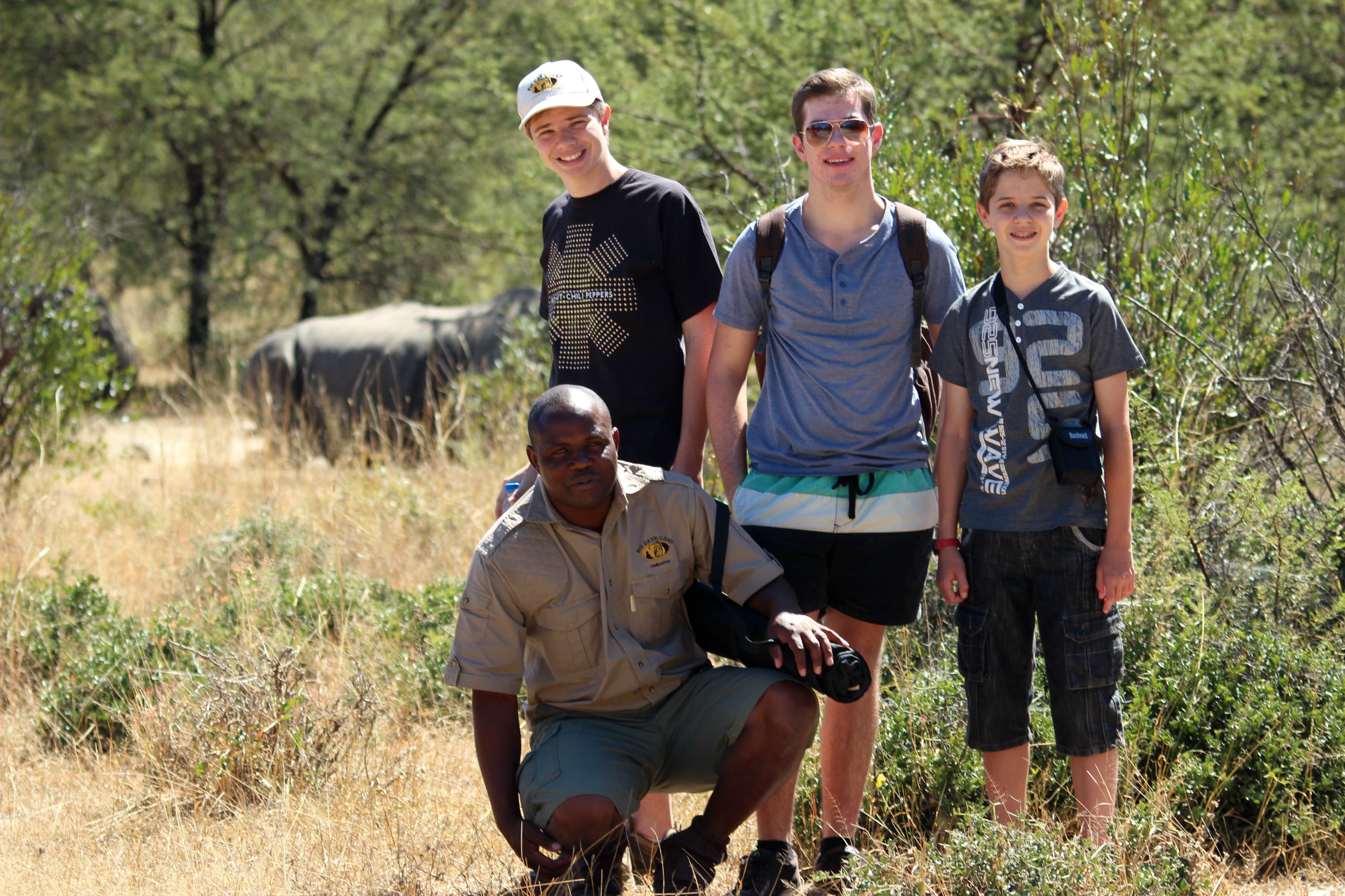 Rhino tracking in Matopos National Park