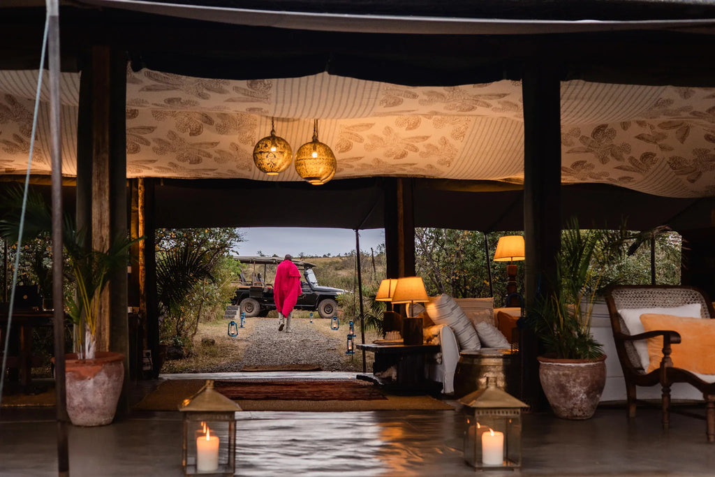 Reception Area at Hemingways River Camp Mara, Mara North Conservancy, Kenya.