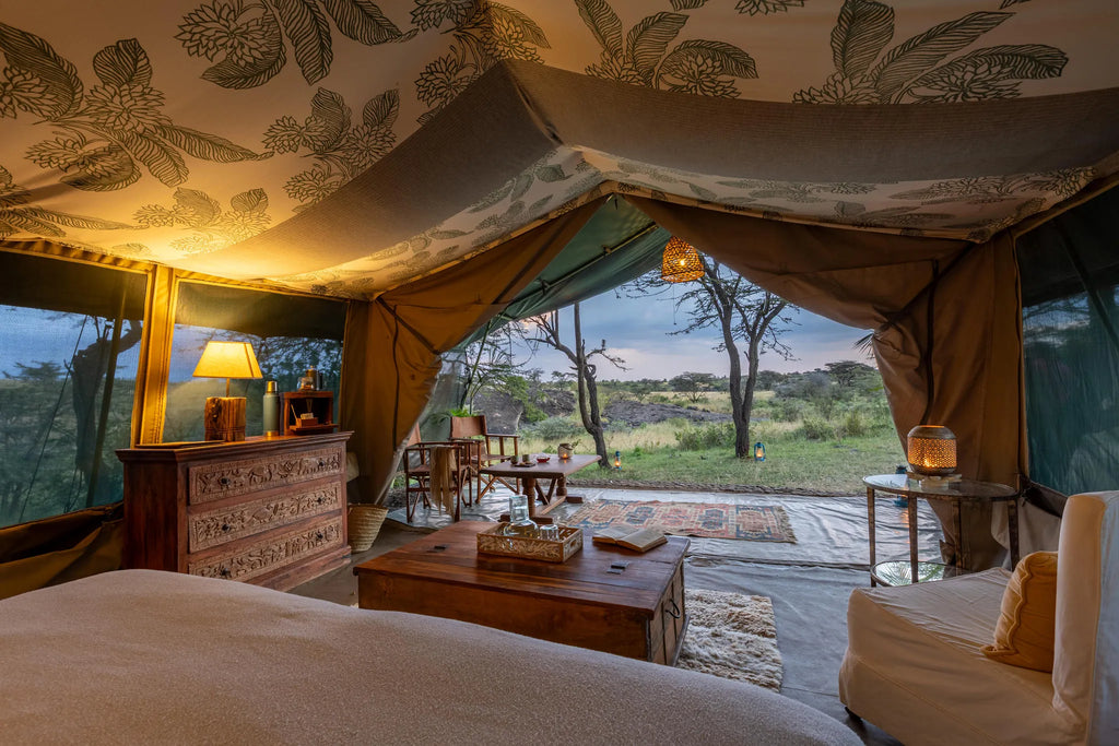 Classic Safari Tent at Hemingways River Camp Mara, Mara North Conservancy, Kenya.