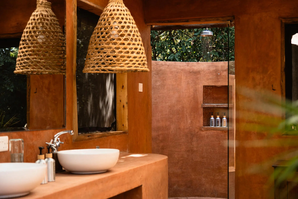 Classic Safari Tent Bathroom at Hemingways River Camp Mara, Mara North Conservancy, Kenya.