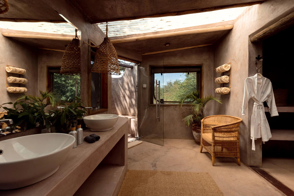 Family Tent Bathroom at Hemingways River Camp Mara, Mara North Conservancy, Kenya.