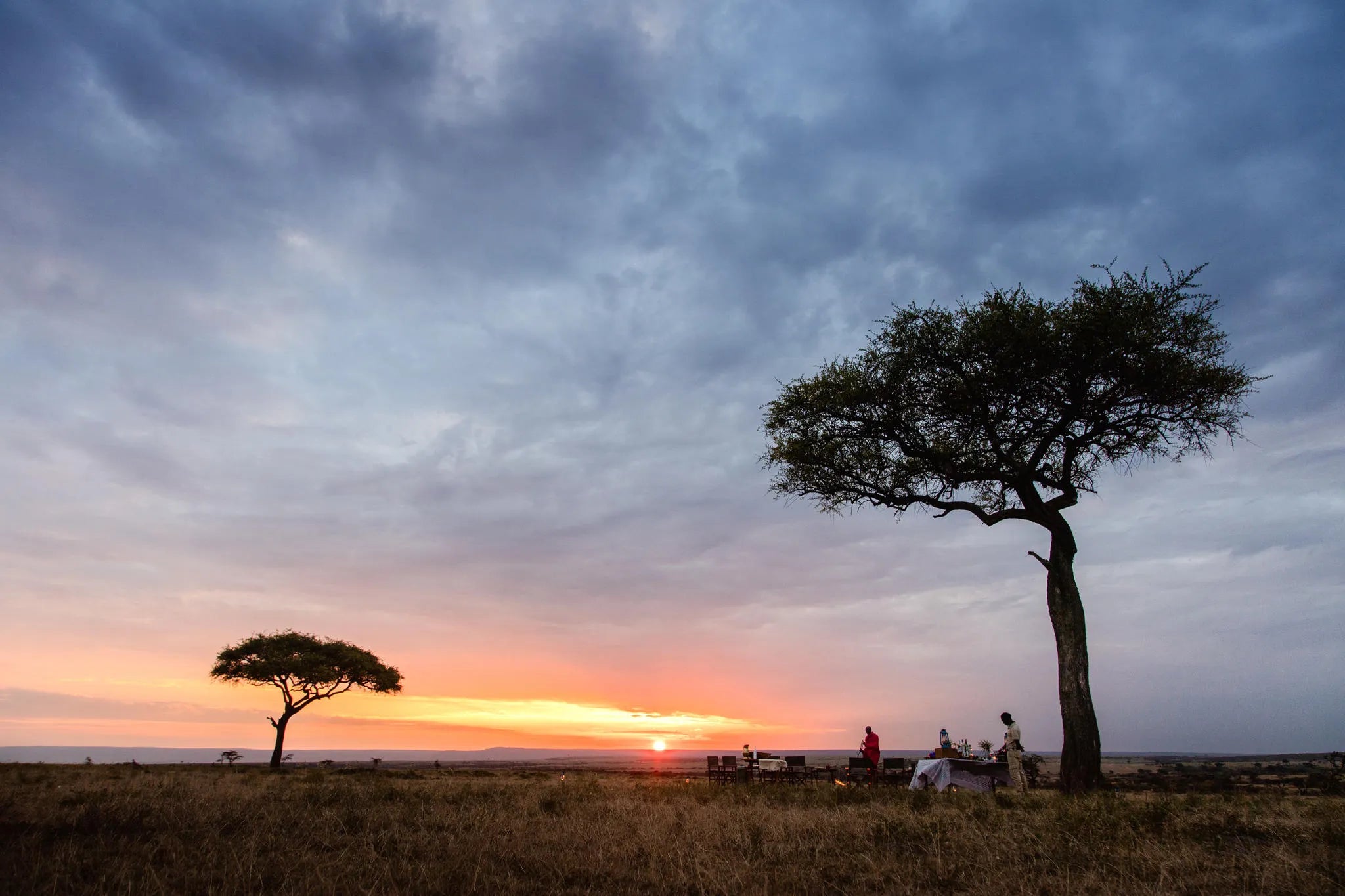 Sundowner at Hemingways River Camp Mara, Mara North Conservancy, Kenya.