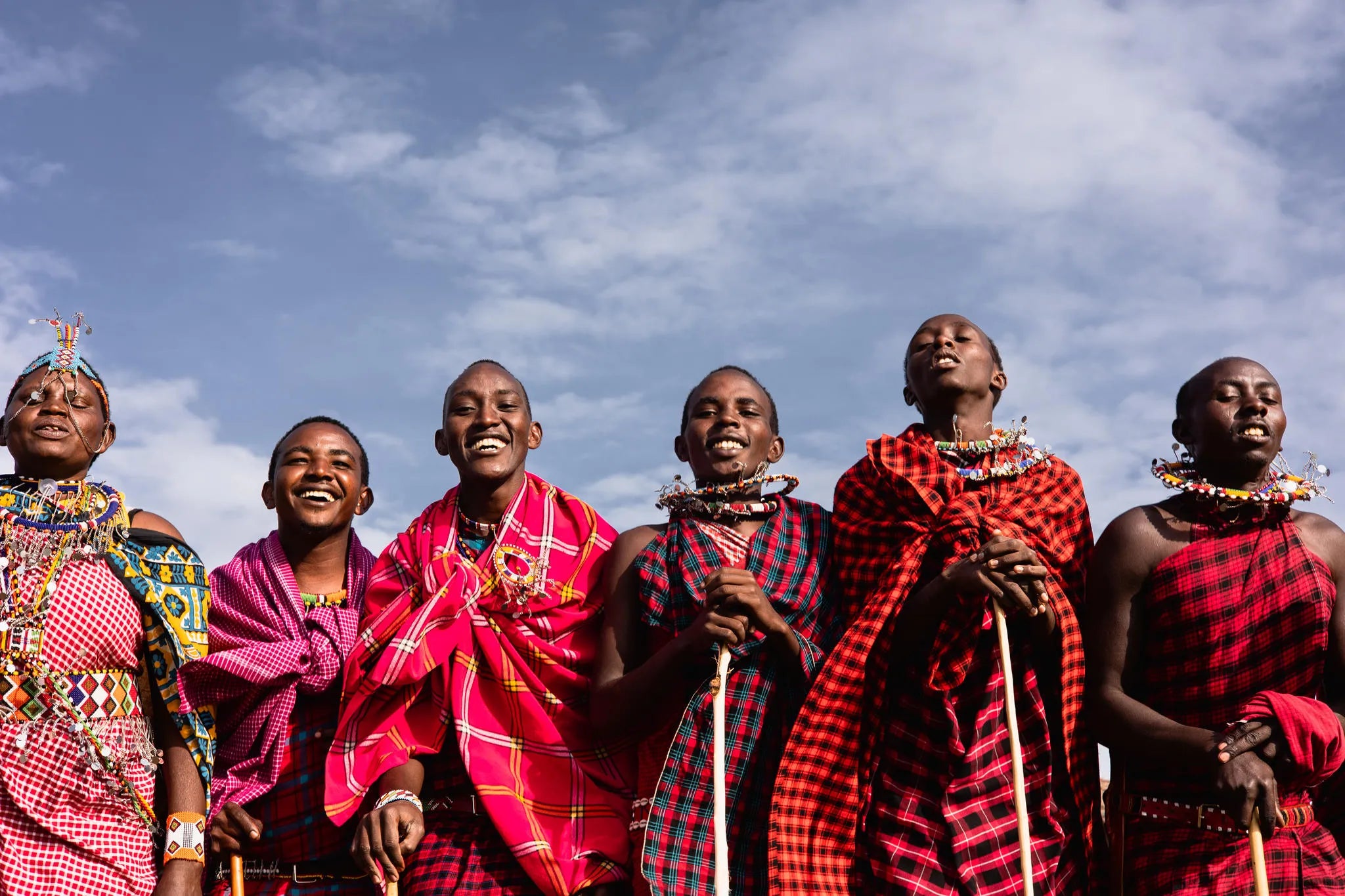 Maasai Village at Hemingways River Camp Mara, Mara North Conservancy, Kenya.