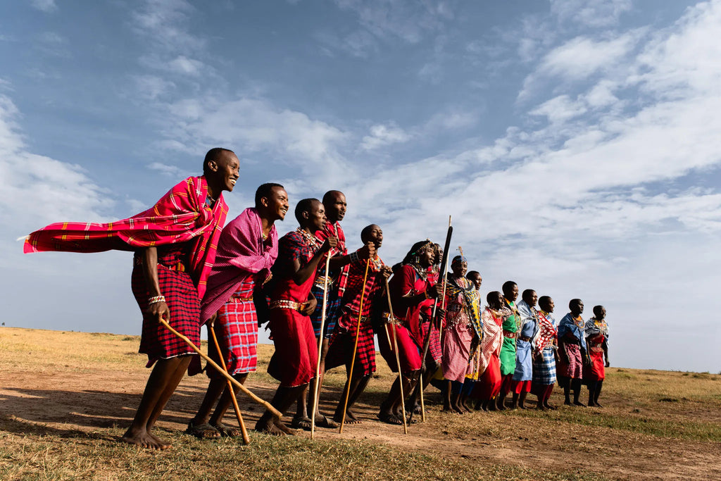 Maasai Village at Hemingways River Camp Mara, Mara North Conservancy, Kenya.