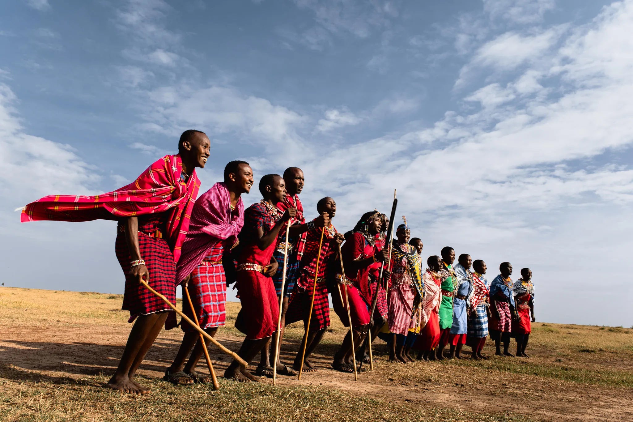 Maasai Village at Hemingways River Camp Mara, Mara North Conservancy, Kenya.