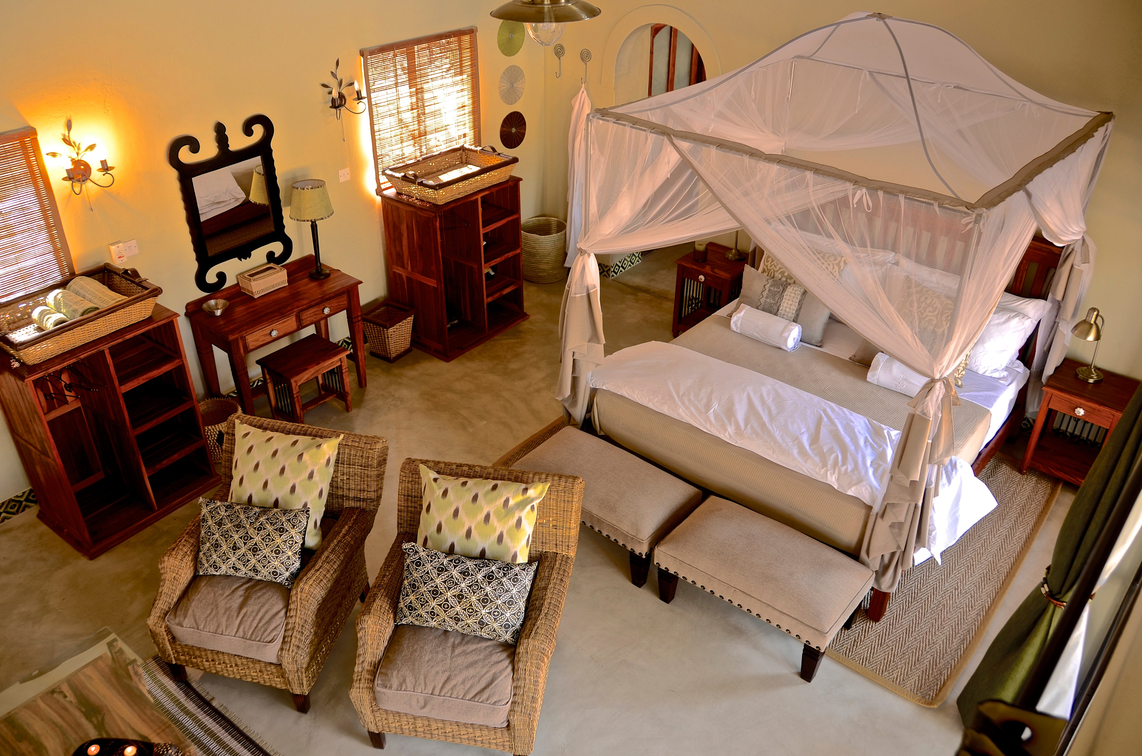 Forest villa interior - double room