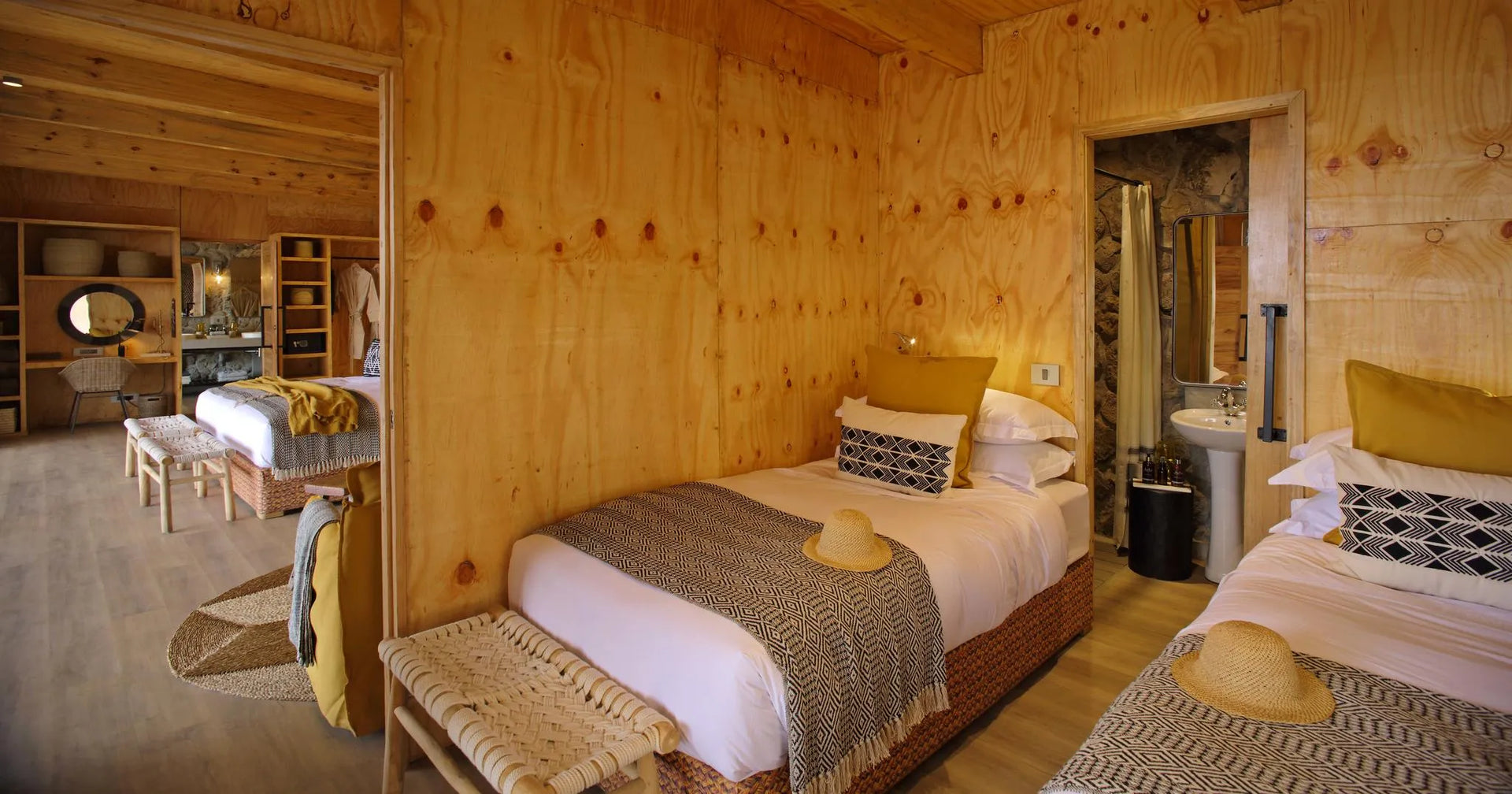 Namiri Plains - Twin Bedroom at Namiri Plains Camp, Eastern Serengeti, Tanzania.
