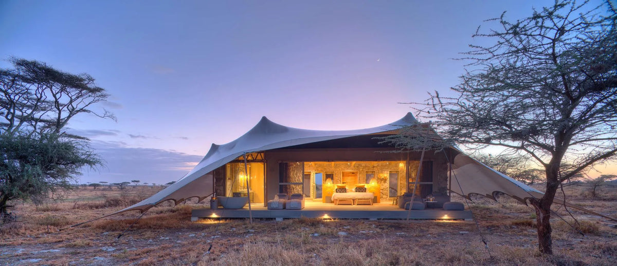 Namiri Plains - Guest Tent at Namiri Plains Camp, Eastern Serengeti, Tanzania.