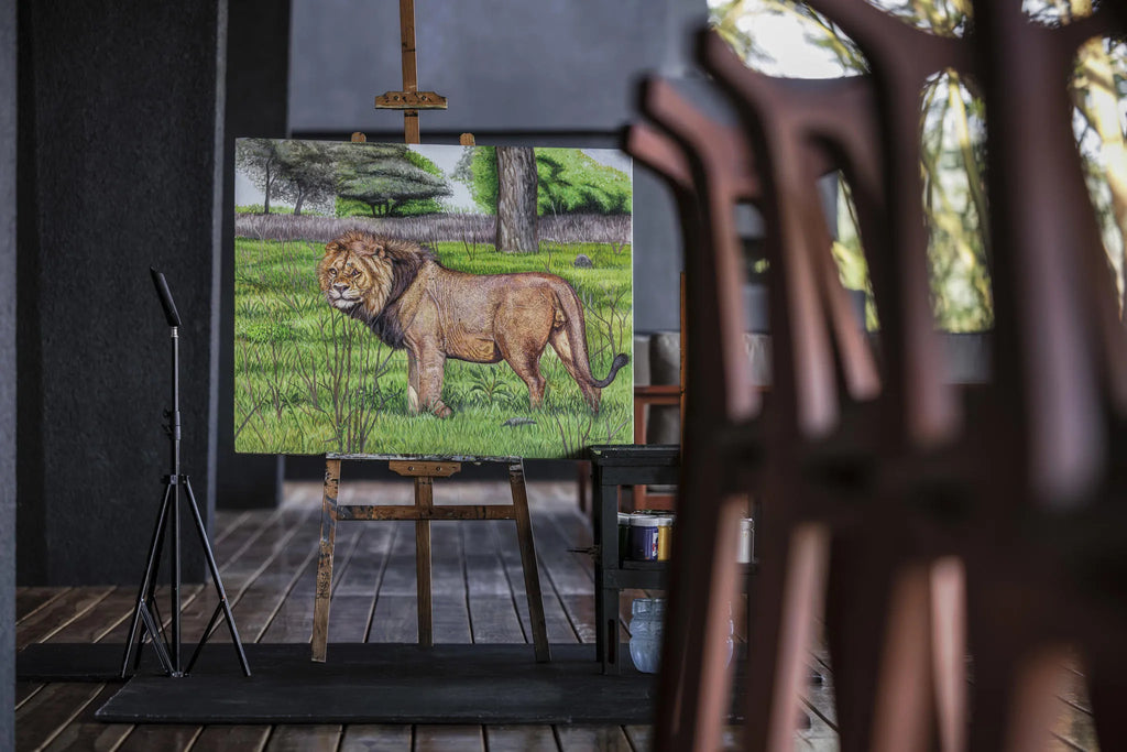 Line Painting By Anderson at Serengeti Explorer by Elewana Collection, Seronera, Tanzania.