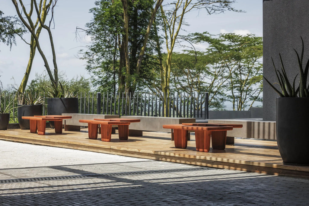 OutdoorWaiting Area Parking Entrance at Serengeti Explorer by Elewana Collection, Seronera, Tanzania.
