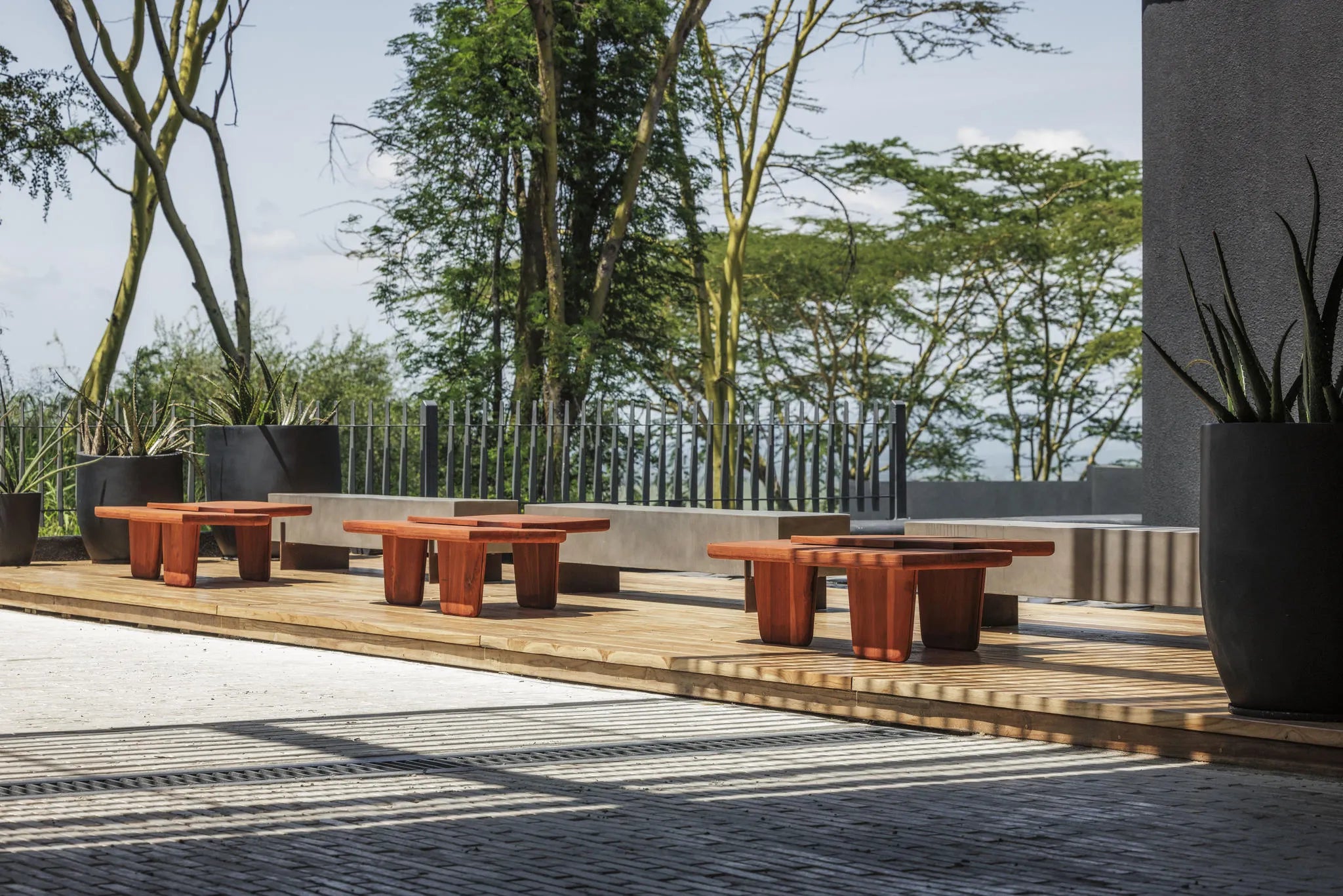 OutdoorWaiting Area Parking Entrance at Serengeti Explorer by Elewana Collection, Seronera, Tanzania.