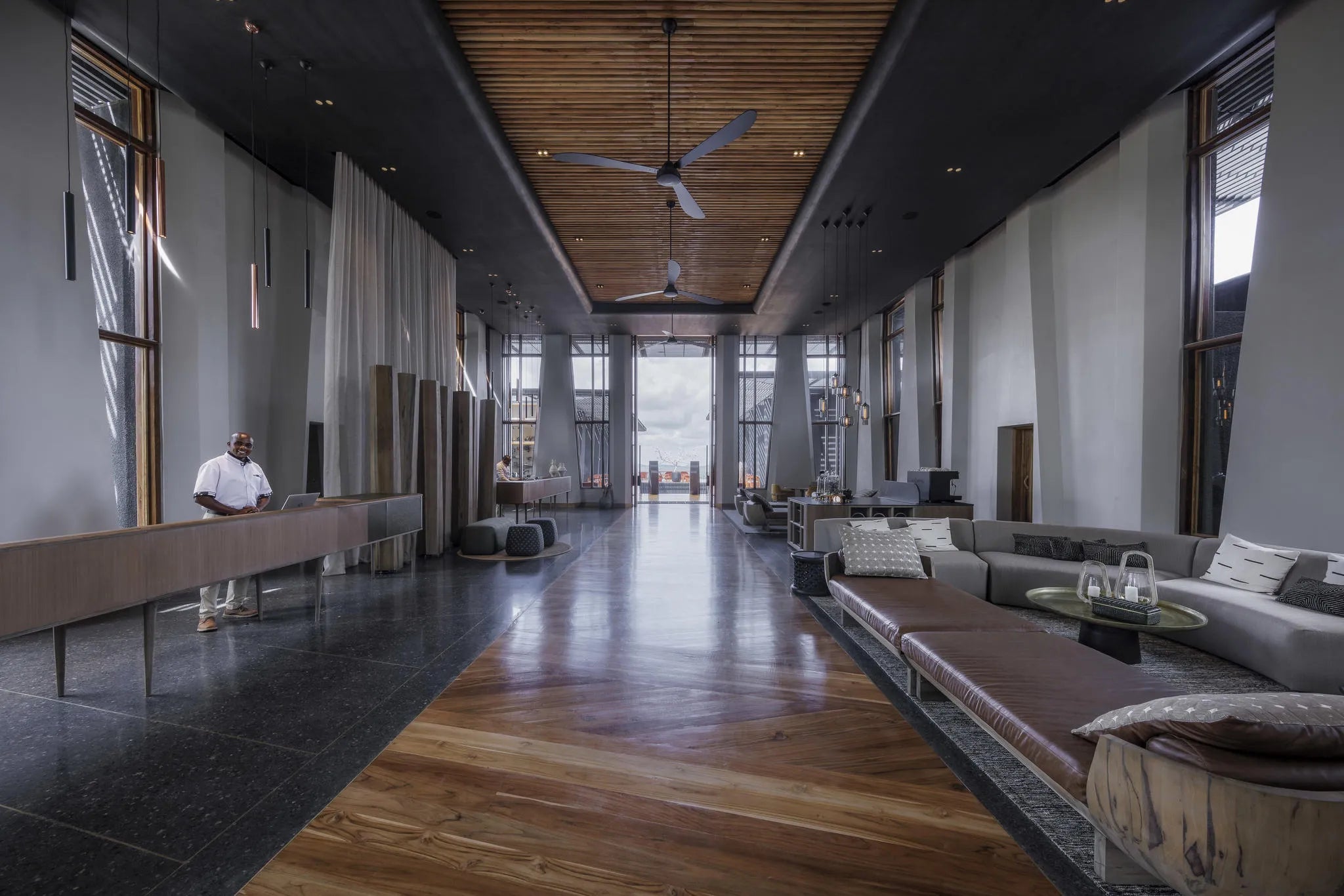 Reception Area Straight Wide at Serengeti Explorer by Elewana Collection, Seronera, Tanzania.