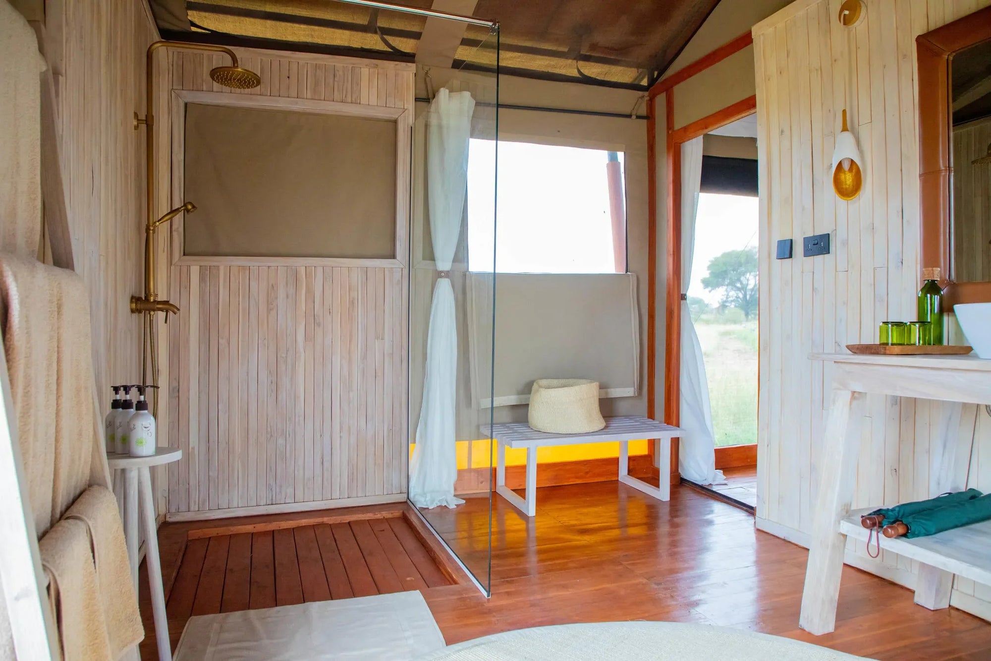 Tamu Tamu - Inside Shower at Tamu Tamu Serengeti Camp, Ikoma, Tanzania.
