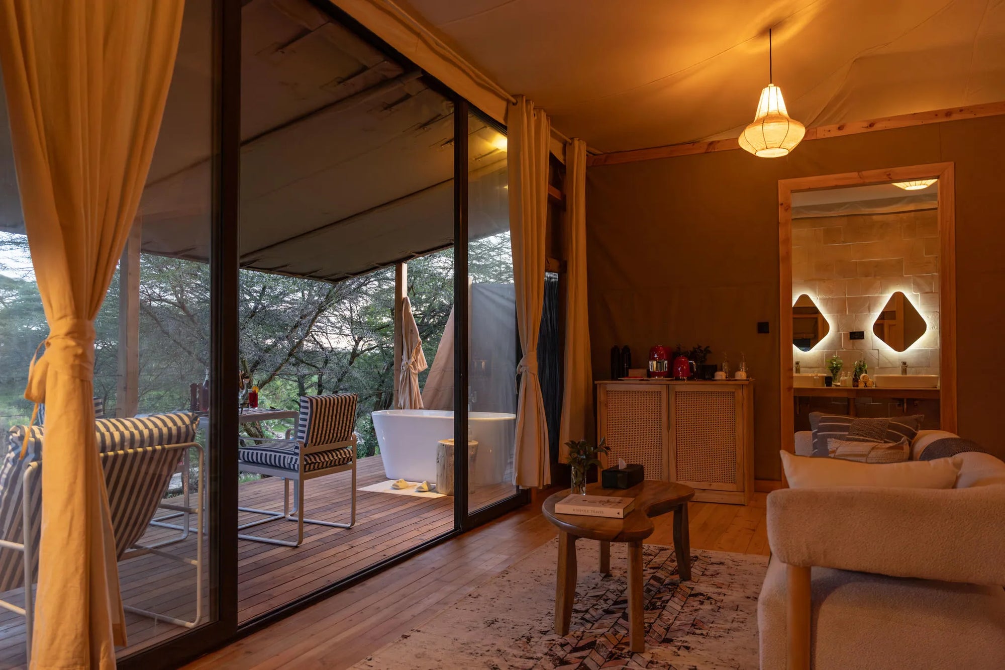 Luxury Tent at Olkupelia Mara, Masai Mara National Reserve, Kenya.