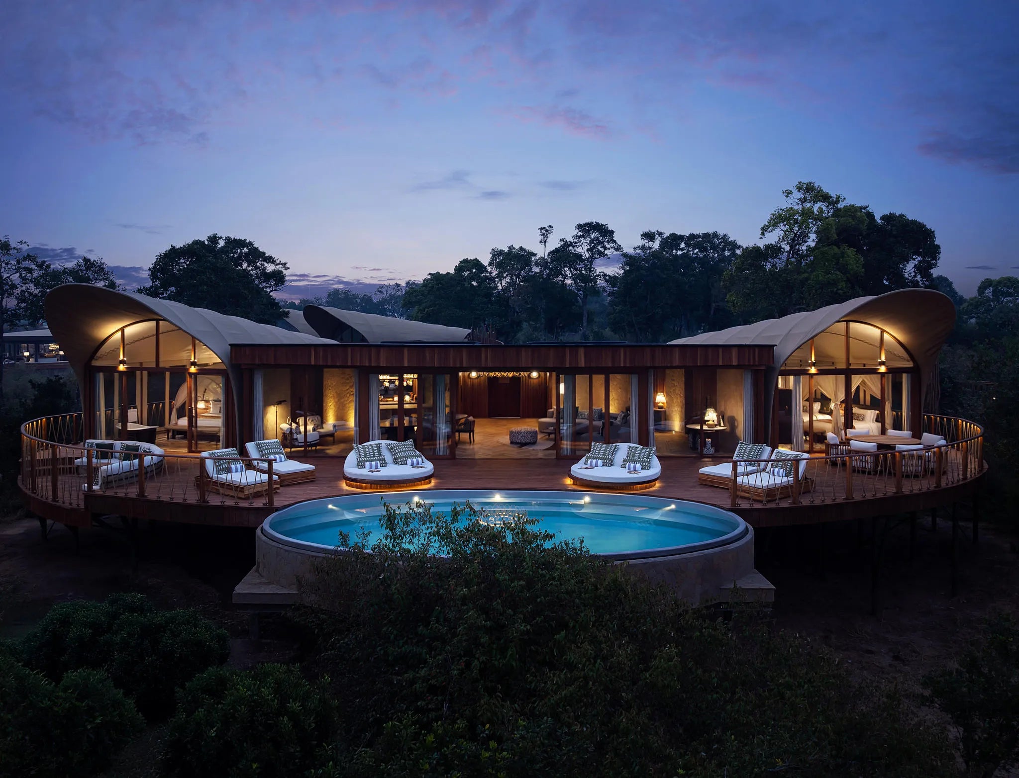 Presidential Suite at The Ritz-Carlton, Masai Mara Safari Camp, Masai Mara National Reserve, Kenya.