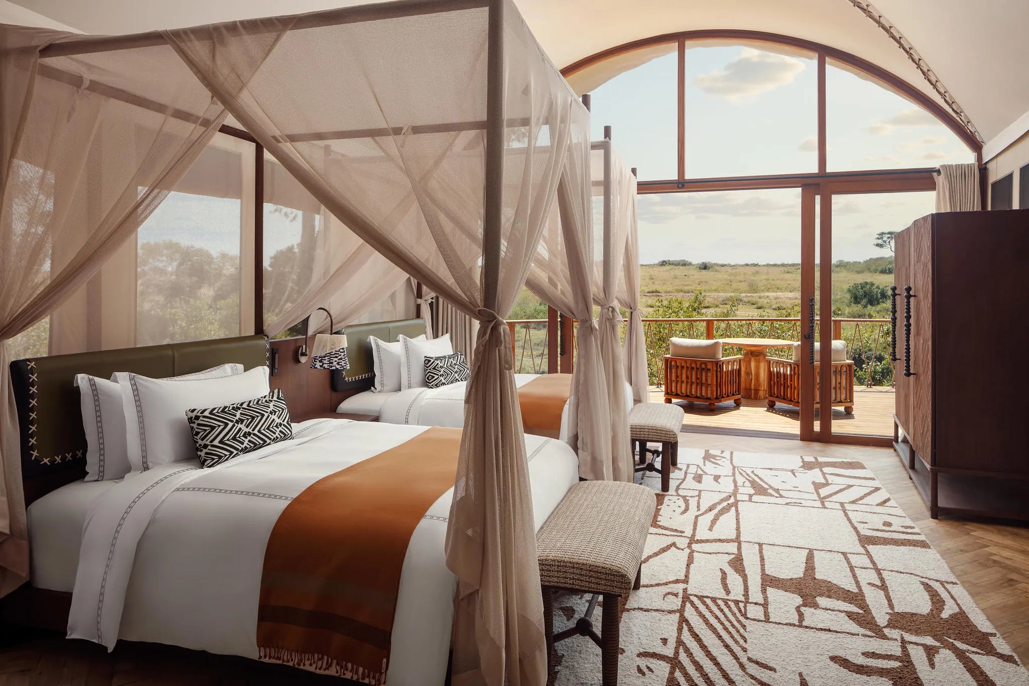 Two-bedroom Suite Twin View at The Ritz-Carlton, Masai Mara Safari Camp, Masai Mara National Reserve, Kenya.