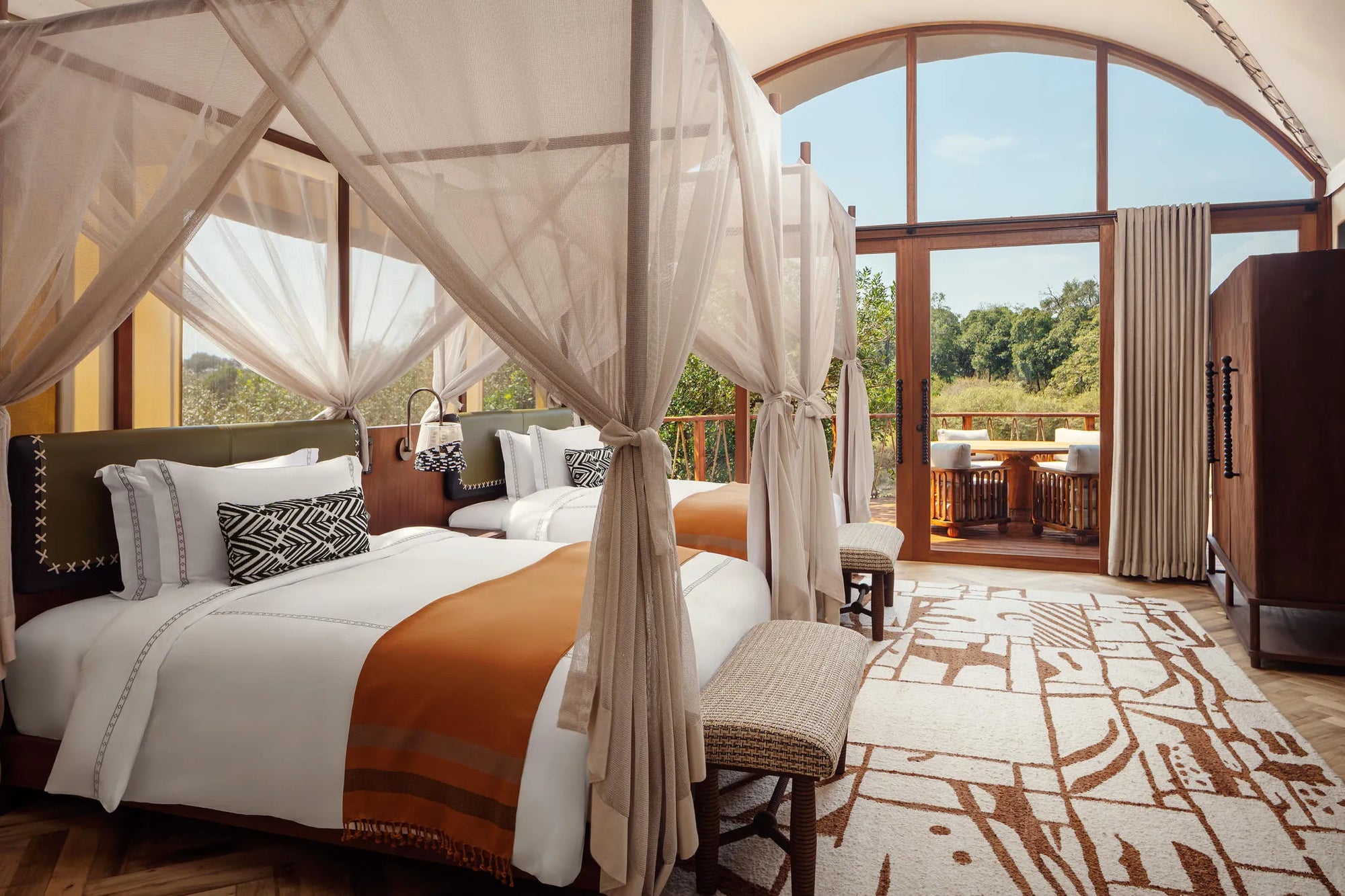 Presidential Suite Twin View at The Ritz-Carlton, Masai Mara Safari Camp, Masai Mara National Reserve, Kenya.