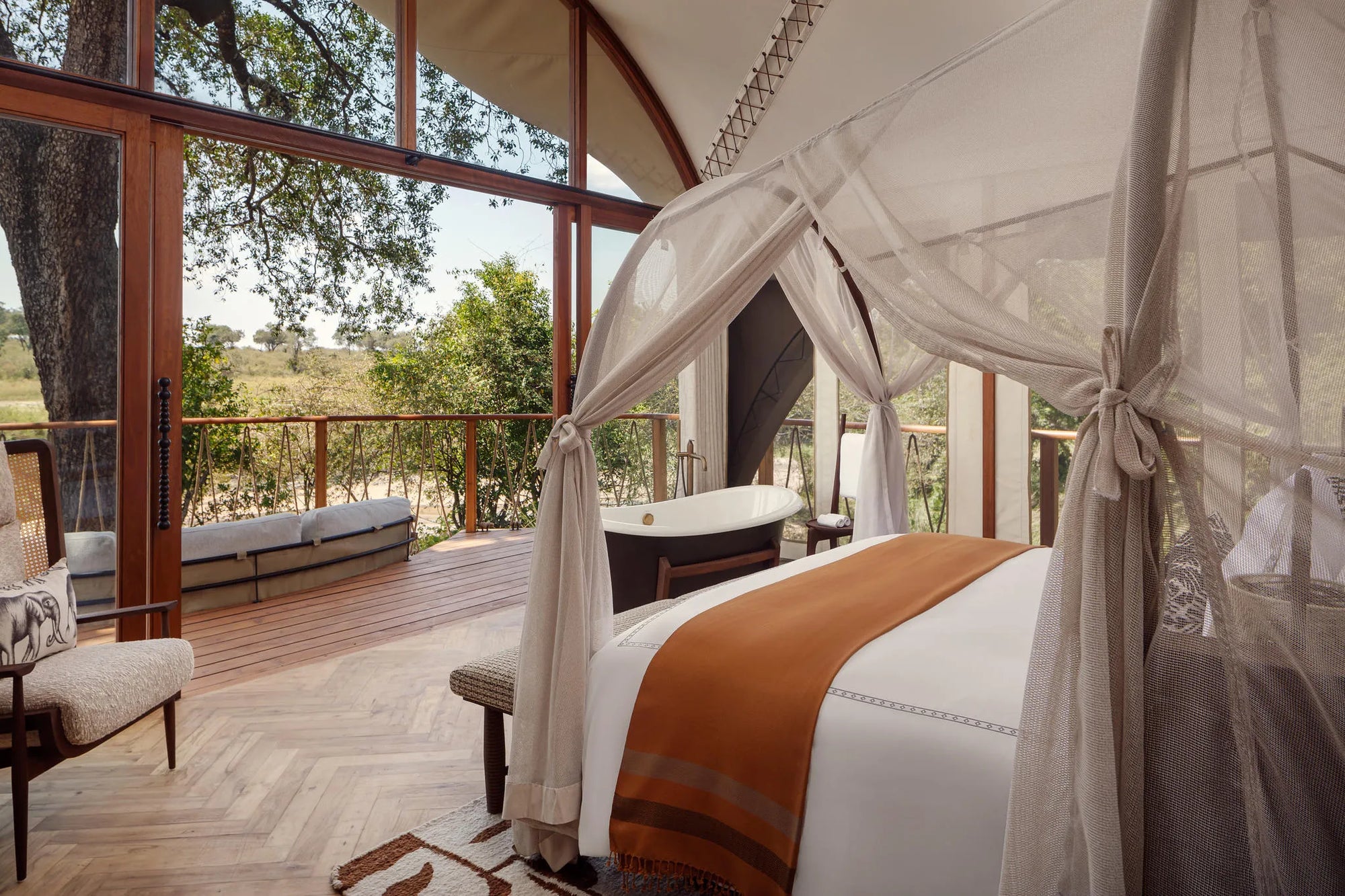 Two-bedroom Suite King View at The Ritz-Carlton, Masai Mara Safari Camp, Masai Mara National Reserve, Kenya.