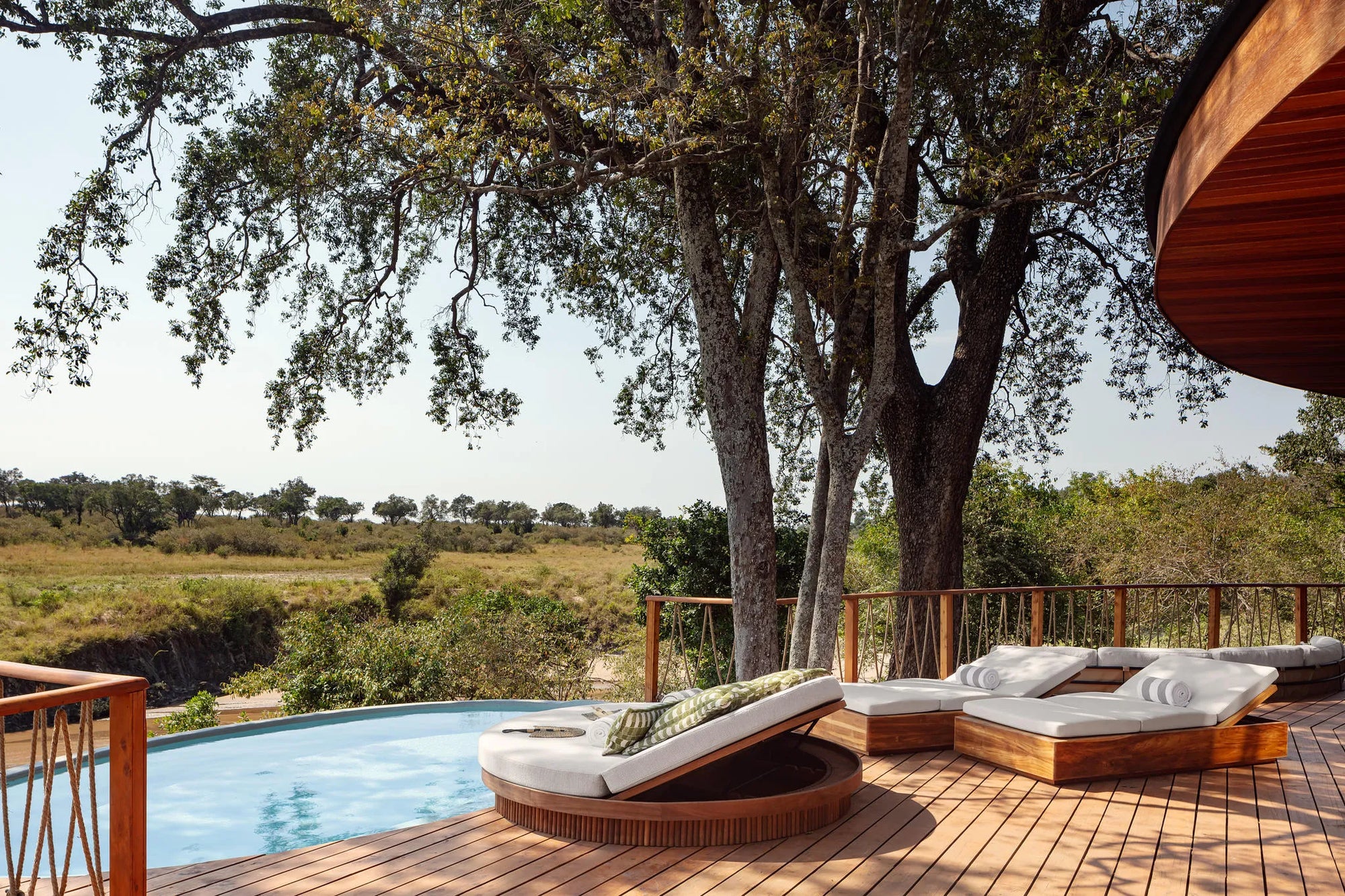Two-bedroom Suite Pool Deck at The Ritz-Carlton, Masai Mara Safari Camp, Masai Mara National Reserve, Kenya.