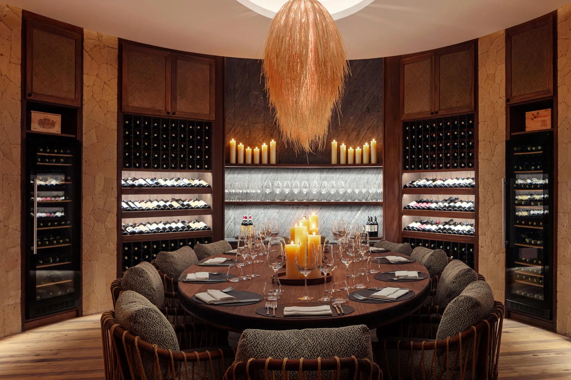 Wine Cellar at The Ritz-Carlton, Masai Mara Safari Camp, Masai Mara National Reserve, Kenya.