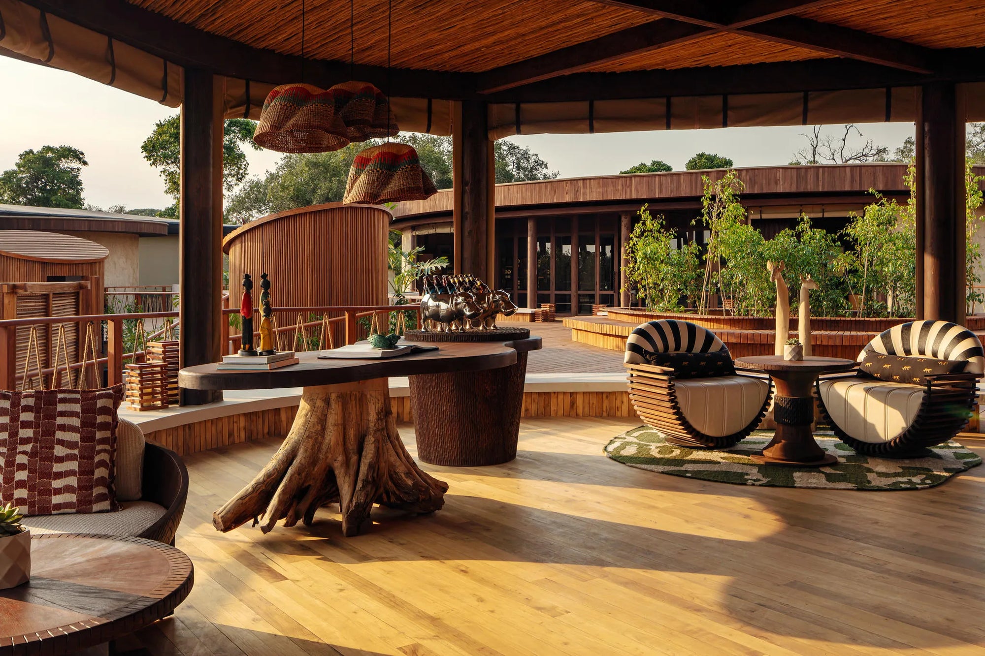 Canopy Bar Entrance at The Ritz-Carlton, Masai Mara Safari Camp, Masai Mara National Reserve, Kenya.
