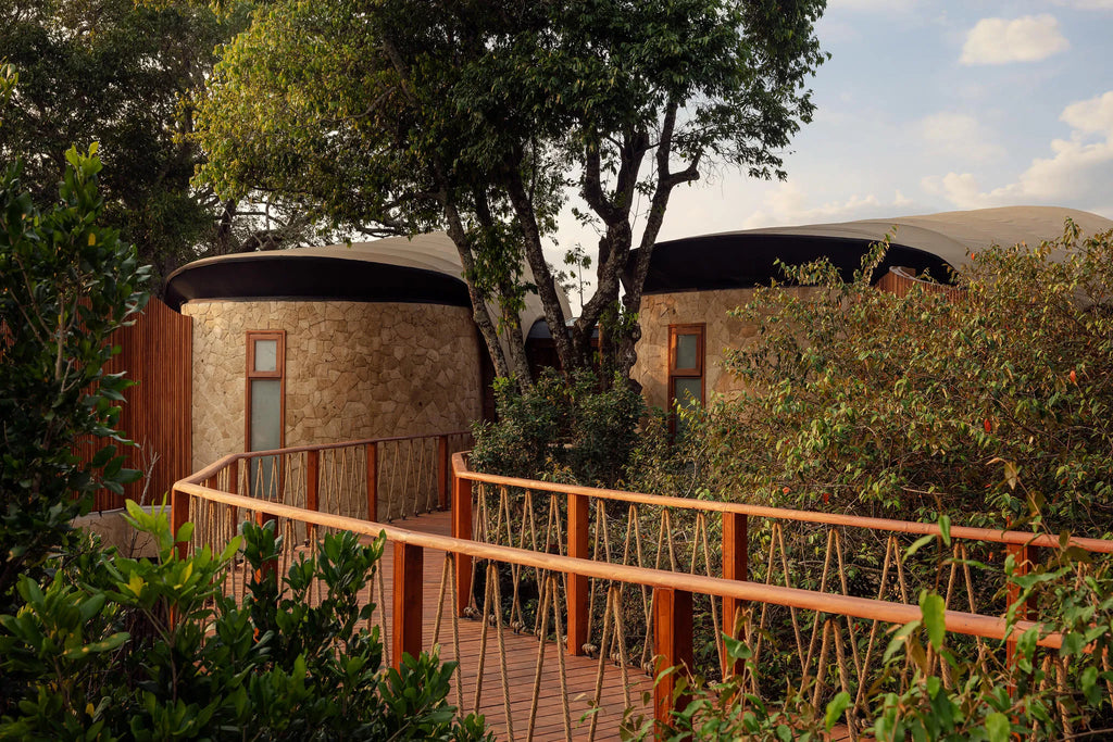 Suite Entrance at The Ritz-Carlton, Masai Mara Safari Camp, Masai Mara National Reserve, Kenya.