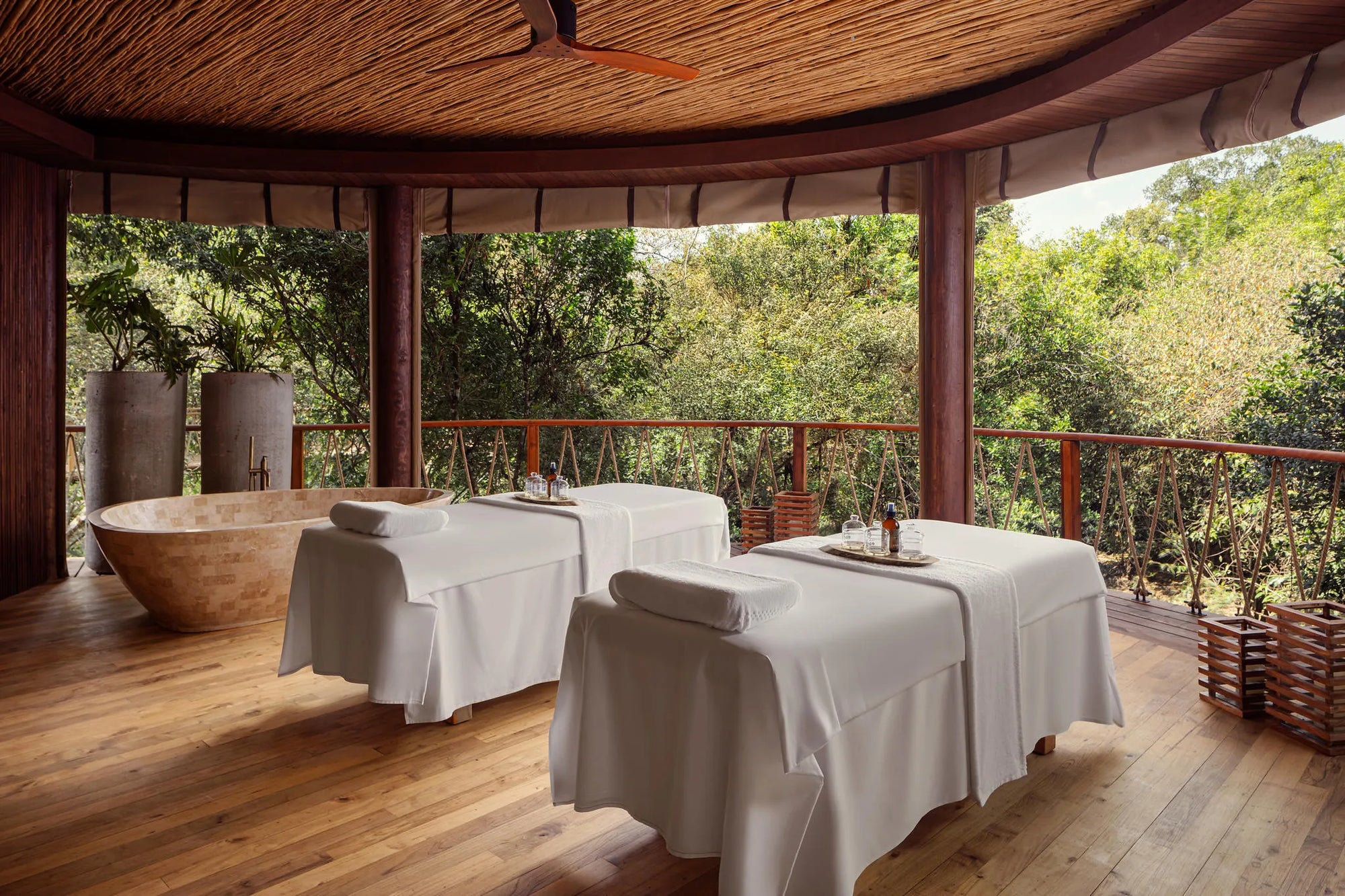Spa Treatment Room Double at The Ritz-Carlton, Masai Mara Safari Camp, Masai Mara National Reserve, Kenya.