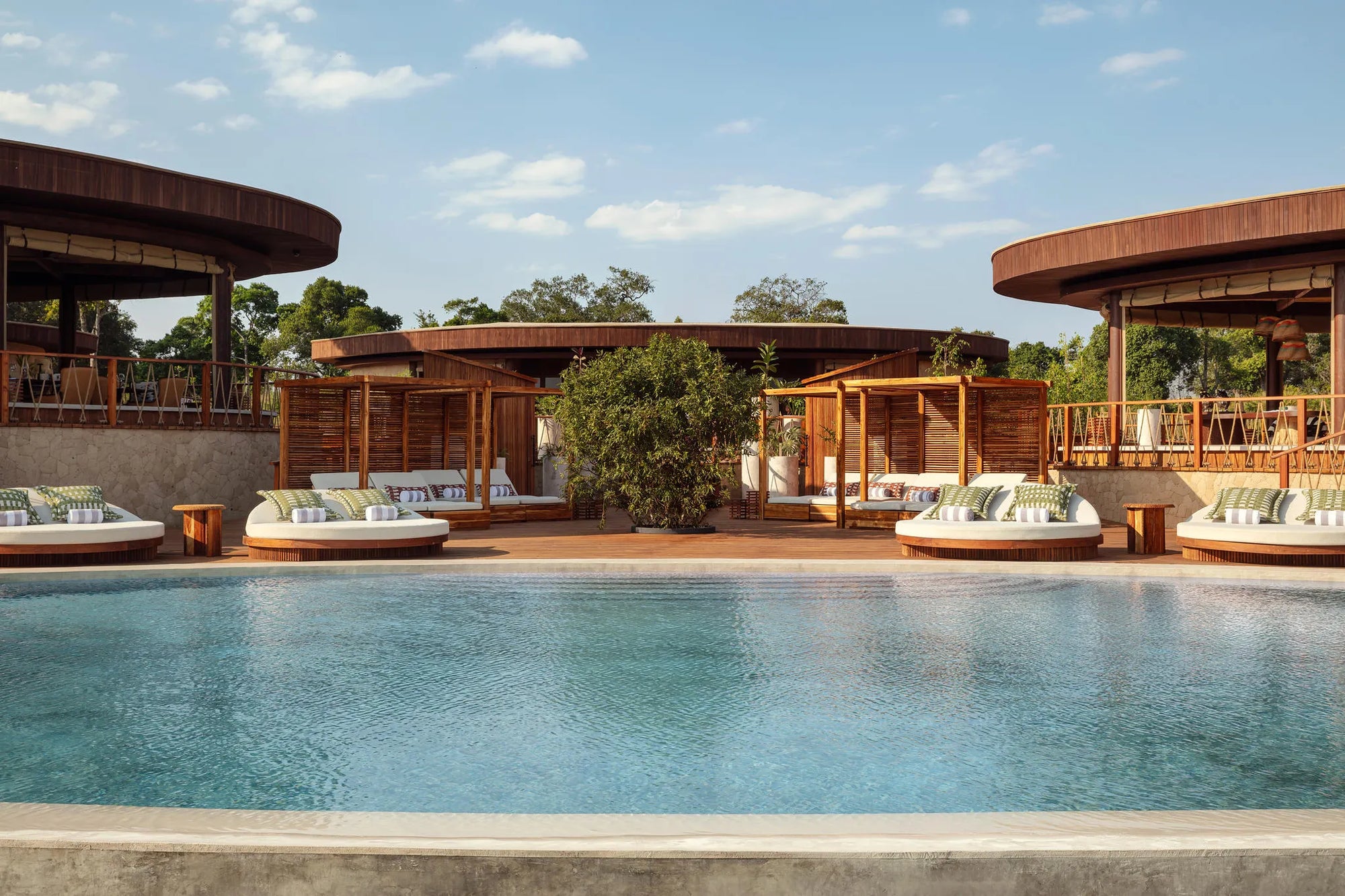 Swimming Pool at The Ritz-Carlton, Masai Mara Safari Camp, Masai Mara National Reserve, Kenya.