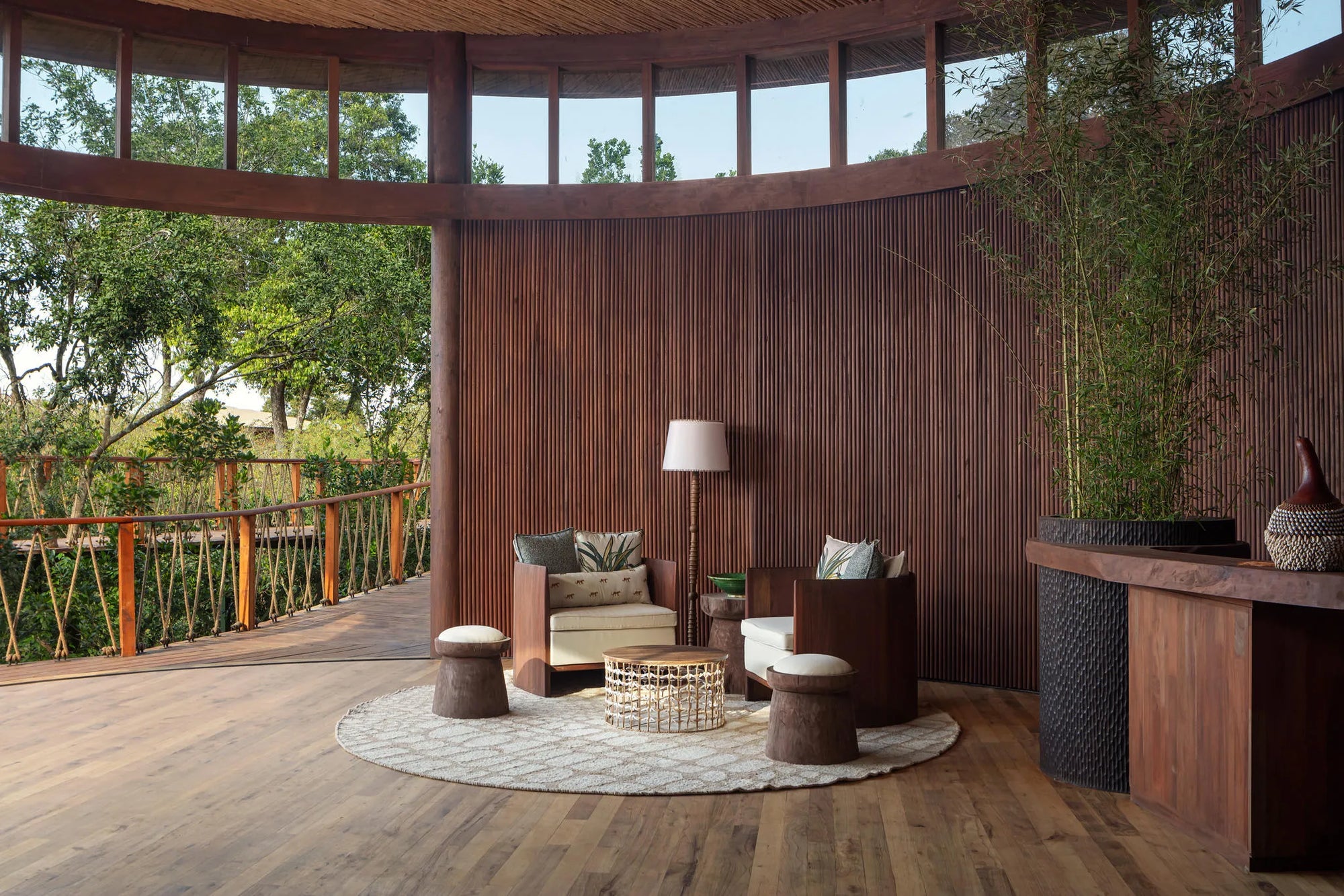 Whispering Tree Spa Reception at The Ritz-Carlton, Masai Mara Safari Camp, Masai Mara National Reserve, Kenya.