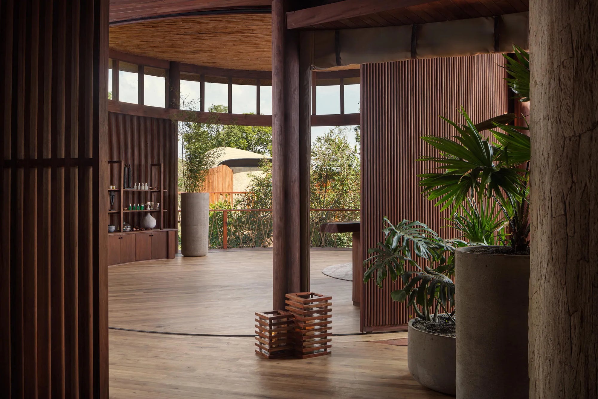 Whispering Tree Spa Reception at The Ritz-Carlton, Masai Mara Safari Camp, Masai Mara National Reserve, Kenya.