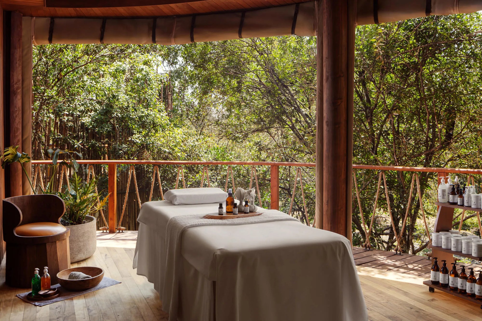 Spa Treatment Room Single at The Ritz-Carlton, Masai Mara Safari Camp, Masai Mara National Reserve, Kenya.