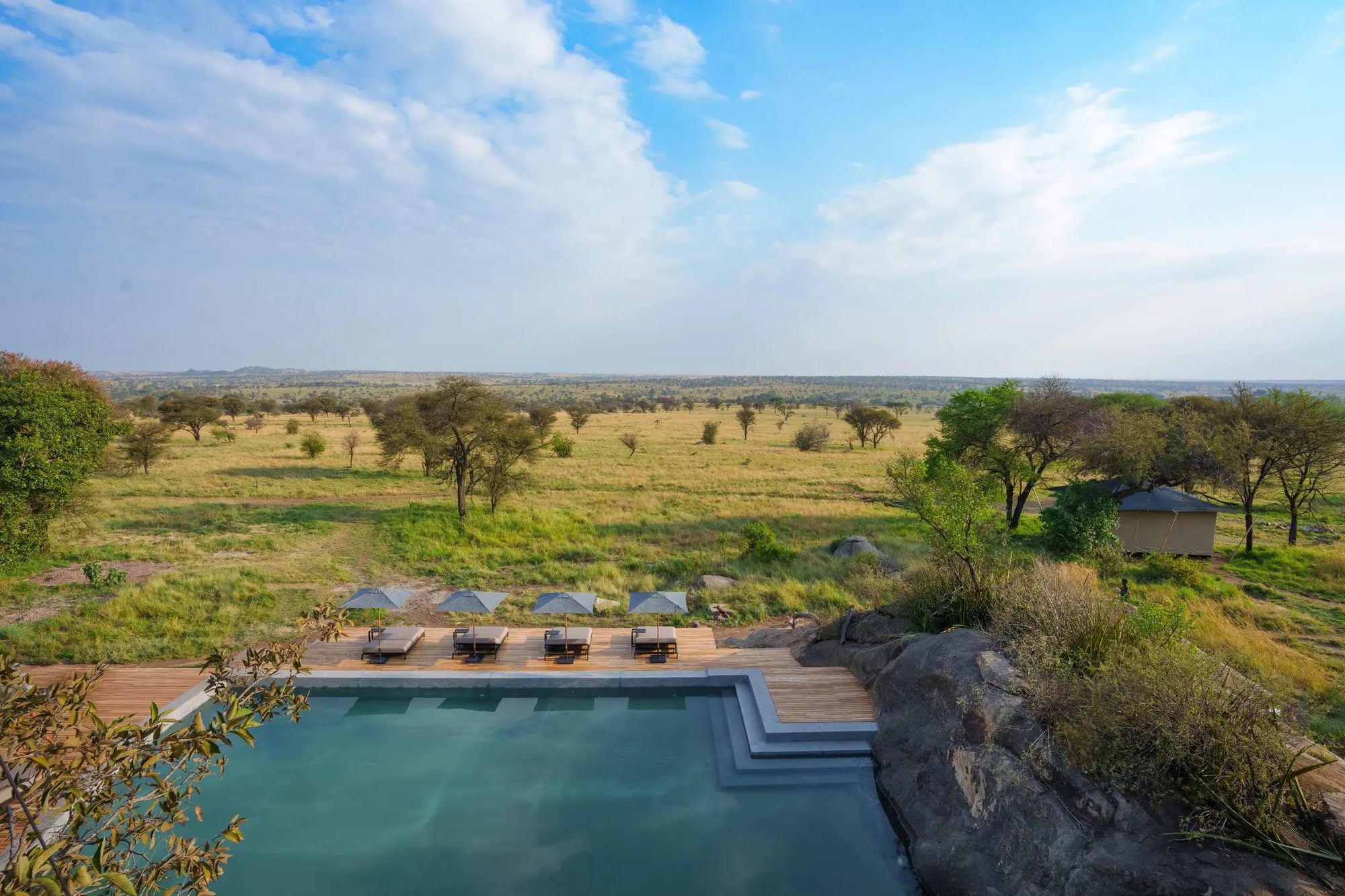 Main pool at The Wilderness Collection - Warangi Ridge , Central Serengeti, Tanzania.