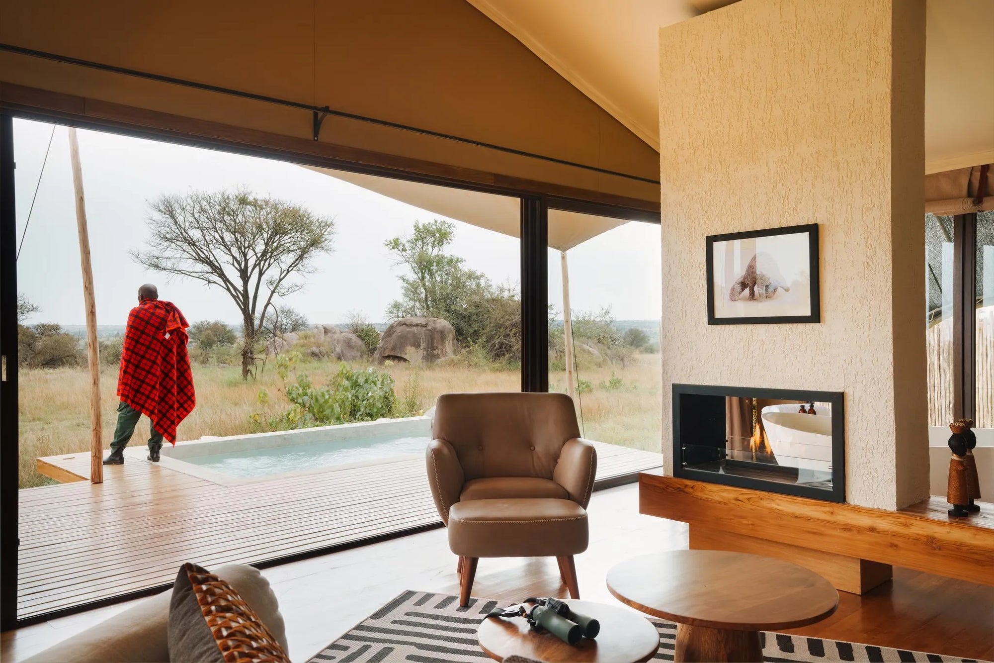 Luxury tented suite at The Wilderness Collection - Warangi Ridge , Central Serengeti, Tanzania.
