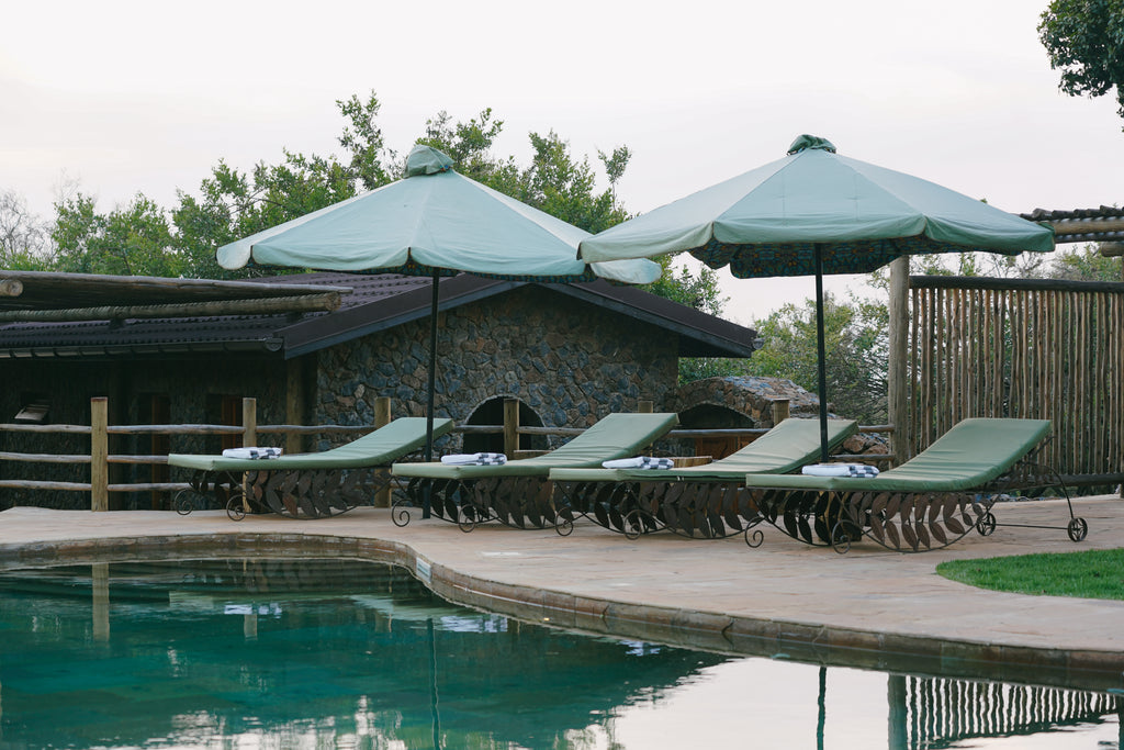 Sun Loungers by the main heated book