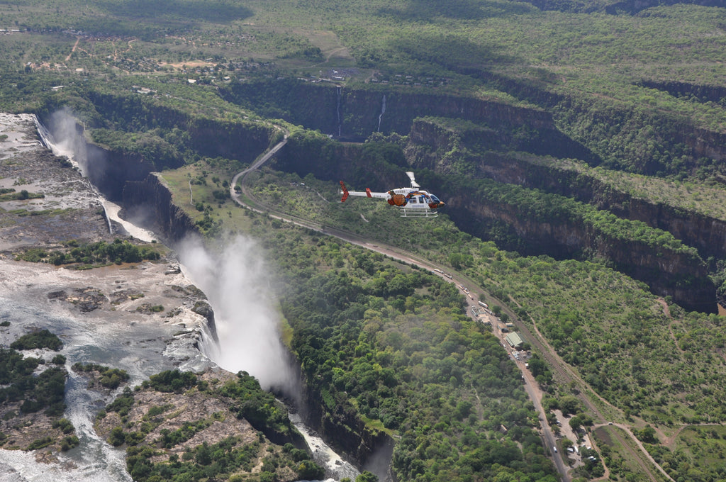 Heli flip over the Falls