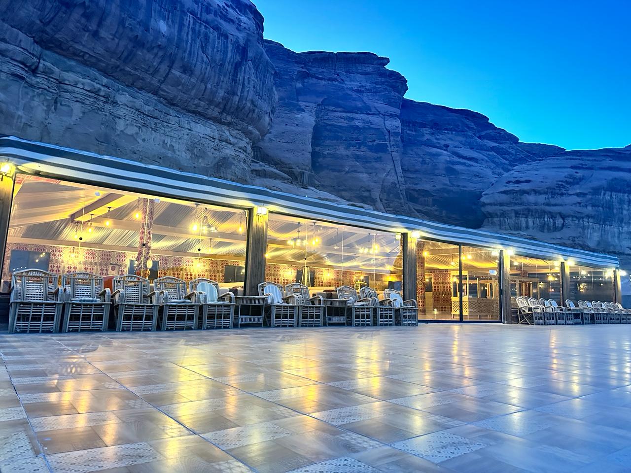 The restaurant outside