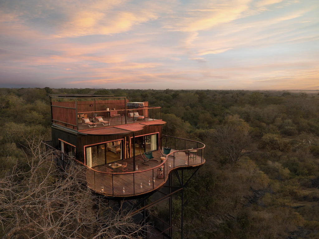 Horizon Terrace Suite Exterior at Anantara Tented Camp Kafue River, Musekese Concession, Zambia.