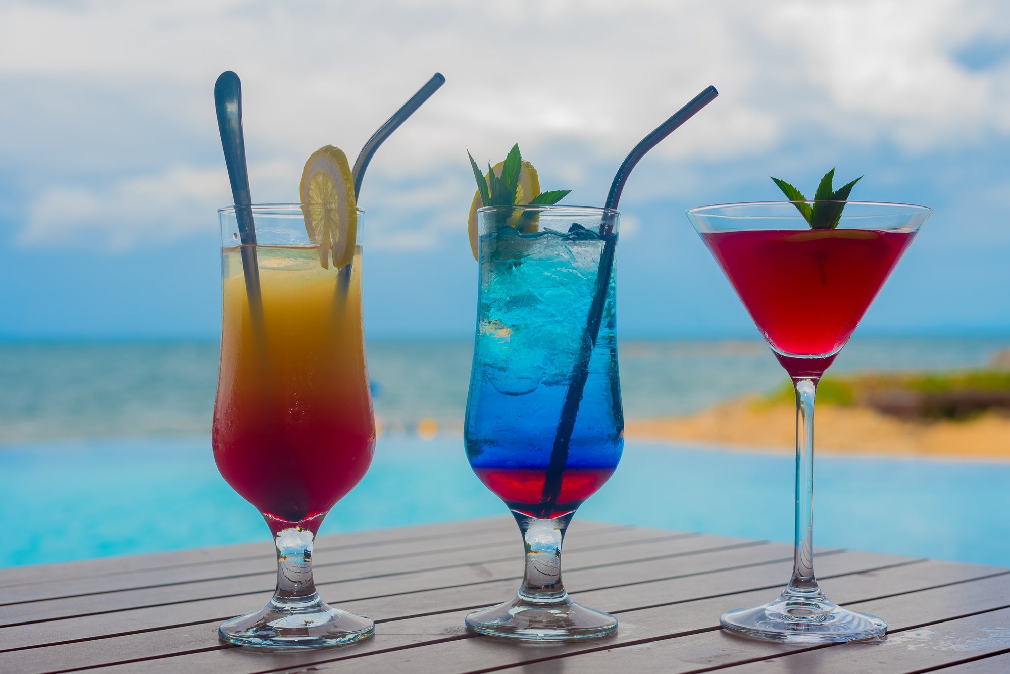Poolside cocktails