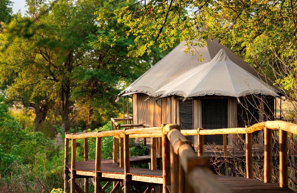 Nambwa Tented Lodge Suite at Nambwa Tented Lodge, Bwabwata National Park, Namibia.