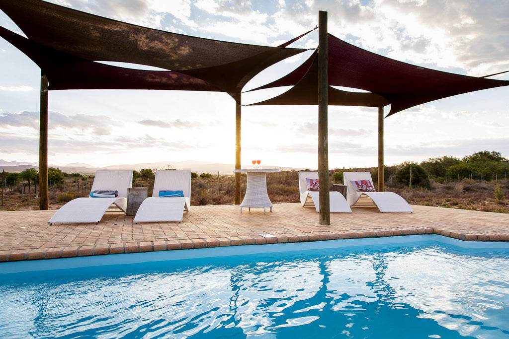 Private pool at cottages