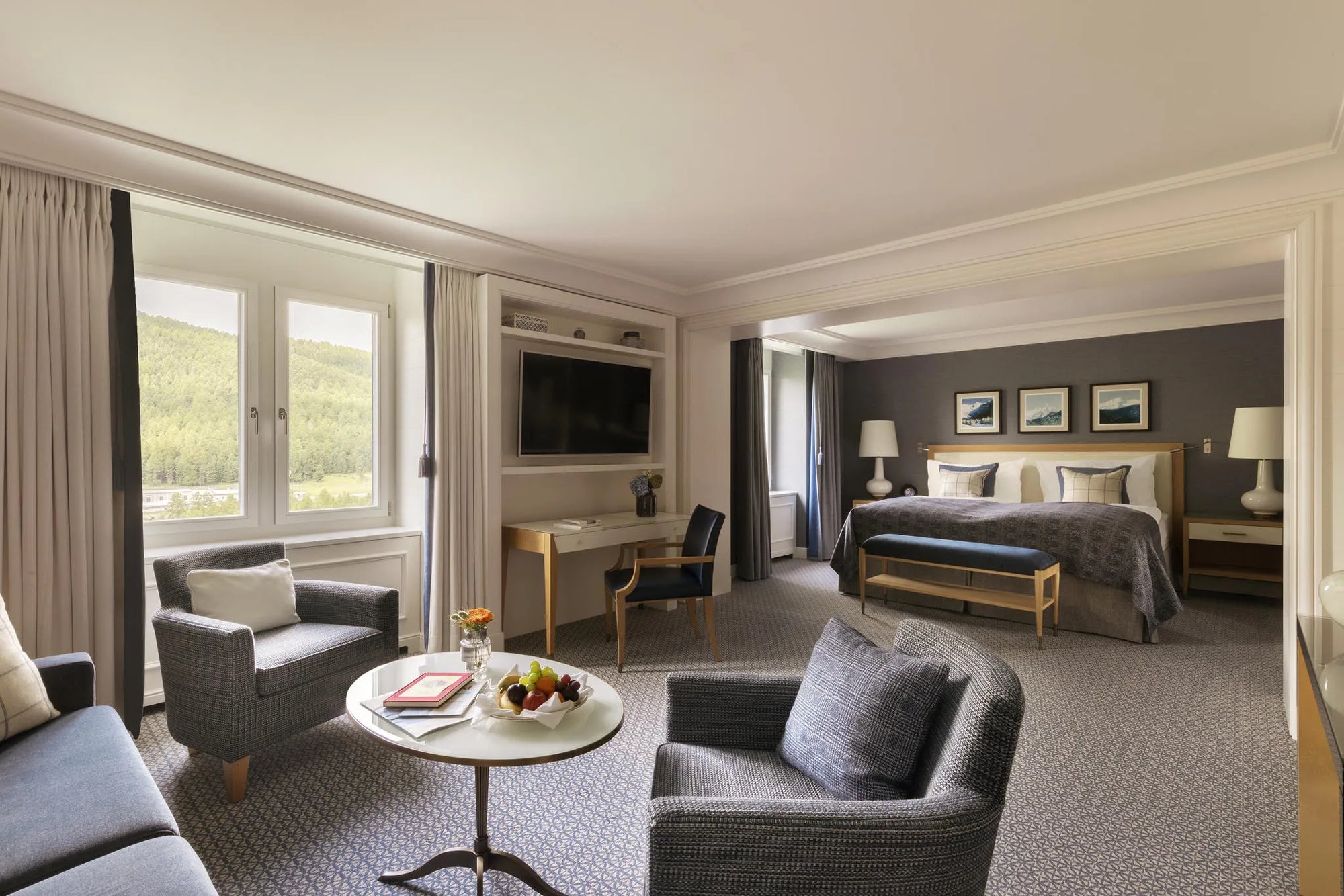 Junior Suite at Grand Hotel Kronenhof, Pontresina, Switzerland.