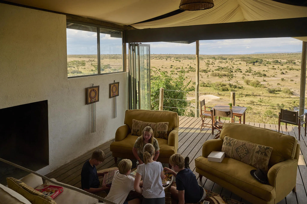 Board games - Family time at Saruni Eagle View, Mara Naboisho Conservancy, Kenya.