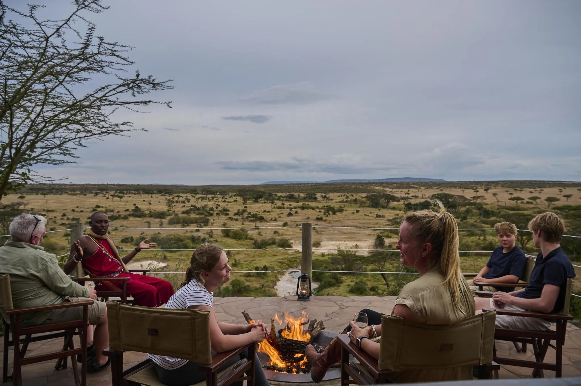 Fire pit at Saruni Eagle View, Mara Naboisho Conservancy, Kenya.