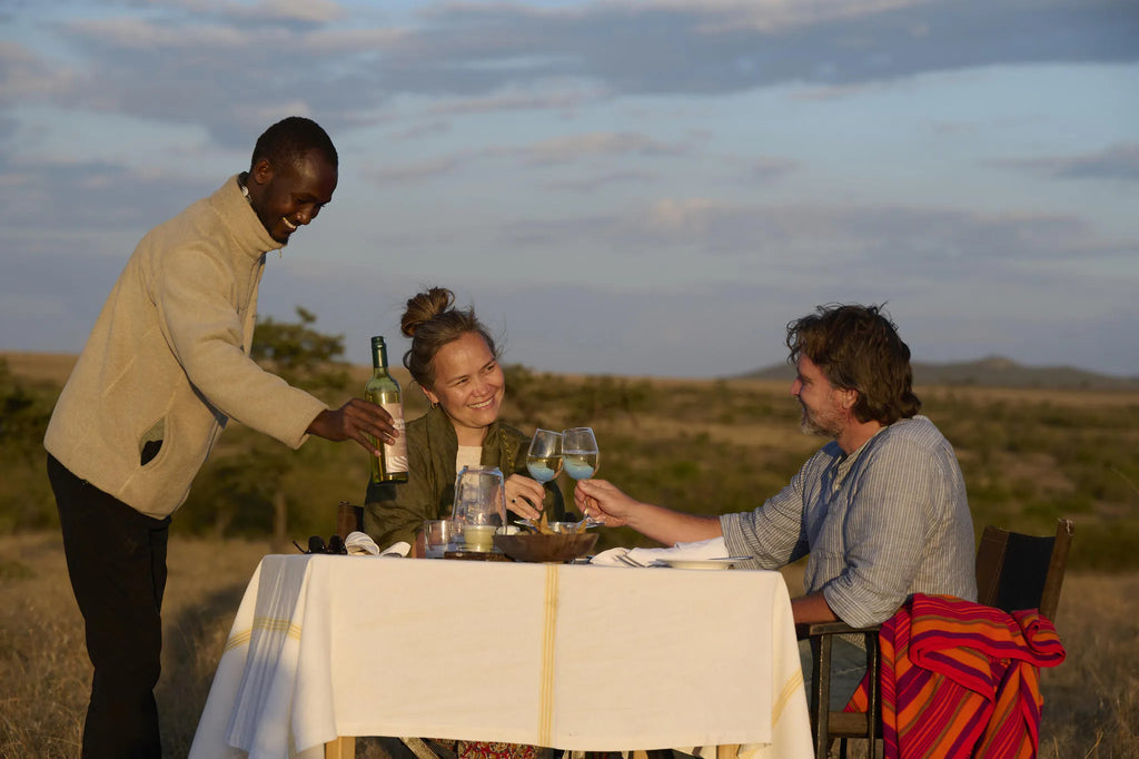 Romantic Bush Dinner at Saruni Eagle View, Mara Naboisho Conservancy, Kenya.