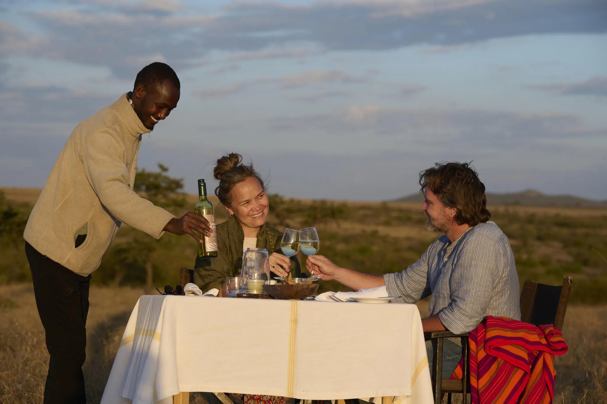 Romantic Bush Dinner at Saruni Eagle View, Mara Naboisho Conservancy, Kenya.