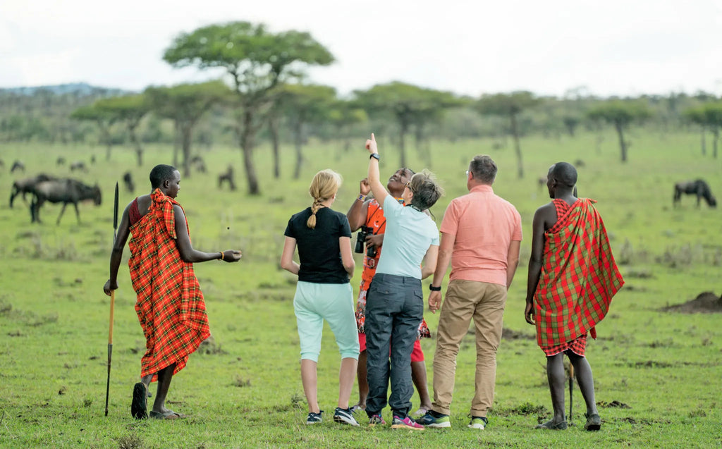 Guided walking safari at Saruni Eagle View, Mara Naboisho Conservancy, Kenya.