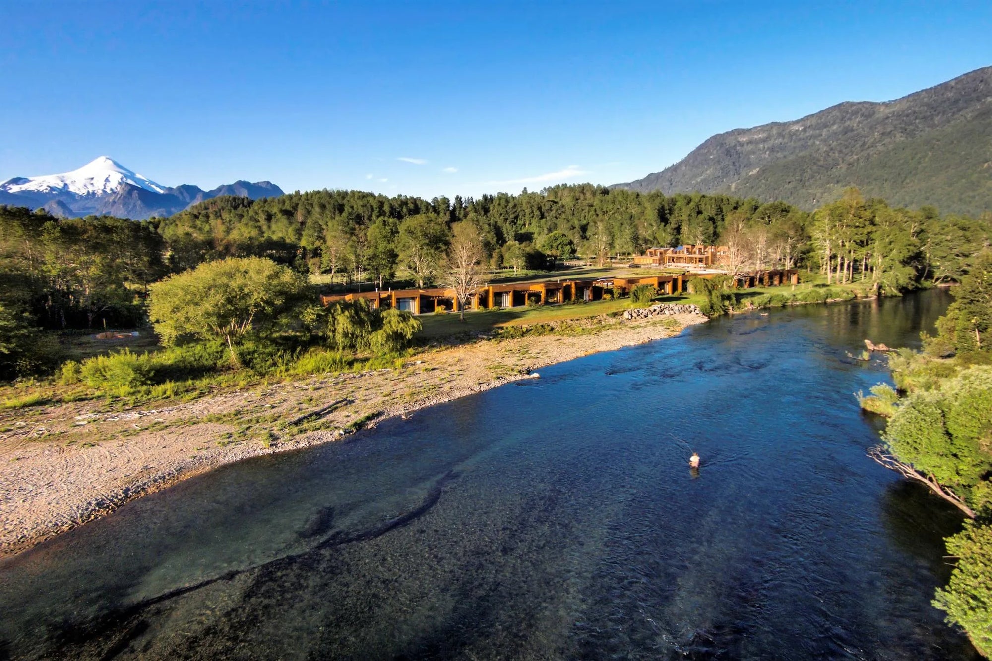 Exterior at andBeyond Vira Vira, Pucon, Chile.