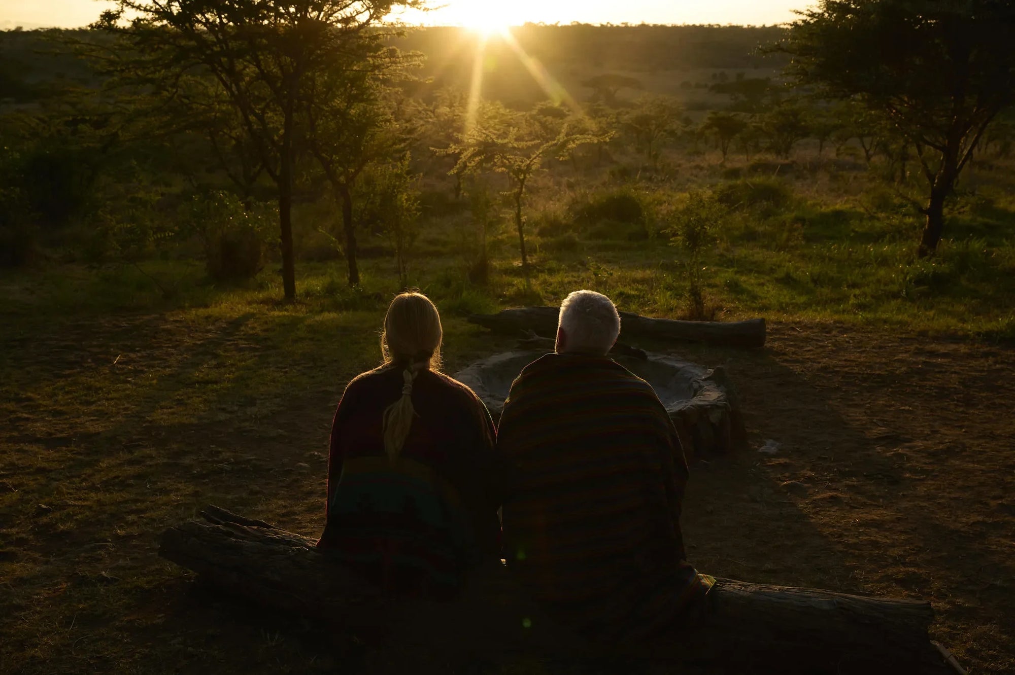Sunrise - outside tent at Basecamp Wilderness, Mara Naboisho Conservancy, Kenya.
